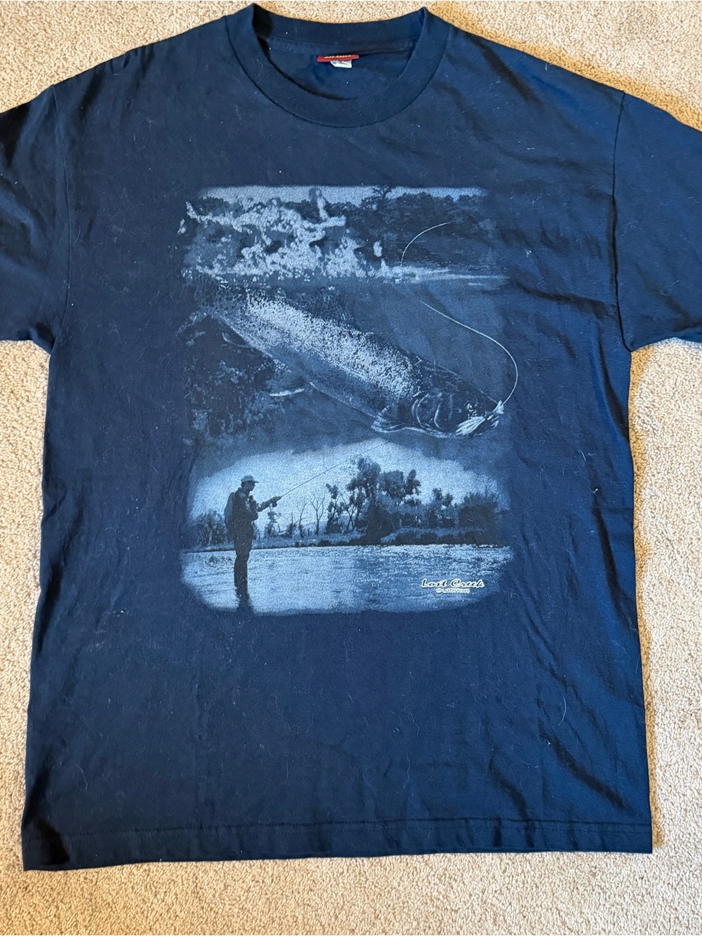 Men's Blue Lost Arrow Graphic Fishing T-Shirt